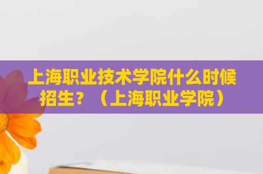 上海职业技术学院什么时候招生？（上海职业学院）